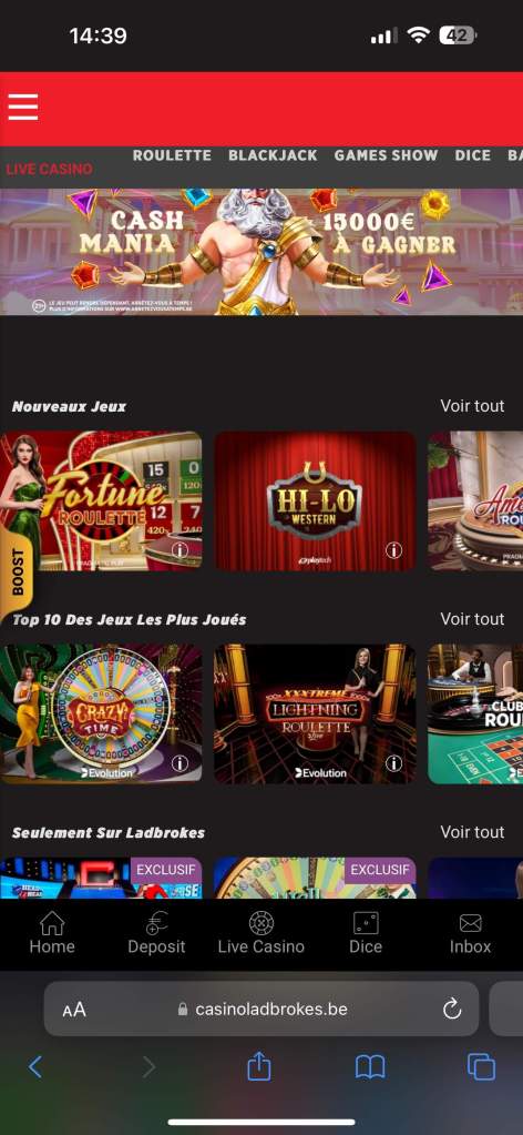 Live Casino Ladbrokes Casino