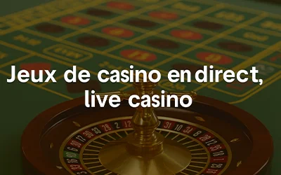 Jeux de casino en direct et live casino en Belgique, croupiers réels, streaming HD et expérience immersive en ligne.