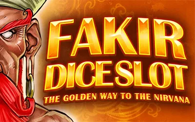 Capture de Fakir Dice Slot de Gaming1 avec rouleaux orientaux, lotus, cobras et jackpot progressif visible.