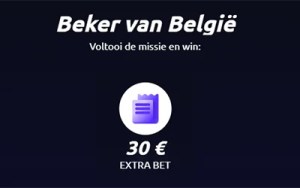 Aanbieding Extra Bet €30 Betano Sports – Beker van België 2025 – promotie Belgisch voetbal