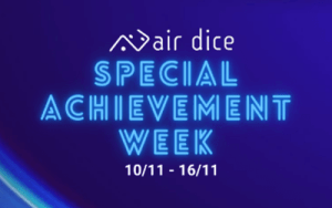 Air Dice-banner – Speciale Achievements Week op Magic Betting Casino België, november 2025.