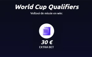 Promo Extra Bet Betano tijdens de WK-kwalificatiewedstrijden voetbal 2026 – speciale actie voor Belgische sportwedders.