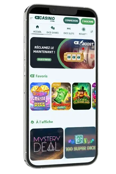Version mobile du site BeCasino mettant en avant une navigation fluide et un accès rapide aux jeux de casino