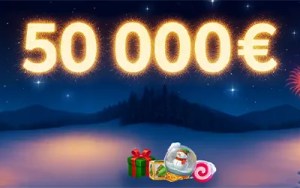 Illustratie Winter Wonder Wins: decembertoernooi op PepperMill met multiplicatoren en een overzicht van de winnaars.