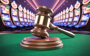 Illustration montrant YouTube face aux autorités européennes, avec le logo de la plateforme, le drapeau de l’UE et une balance de justice pour représenter l’affaire liée aux publicités de jeux d’argent.